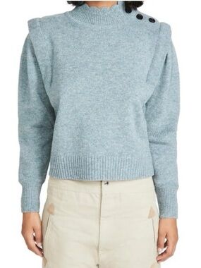 Isabel Marant Étoile Light Blue Meery Wool Blend Sweater Size 34 Knit Pullover
